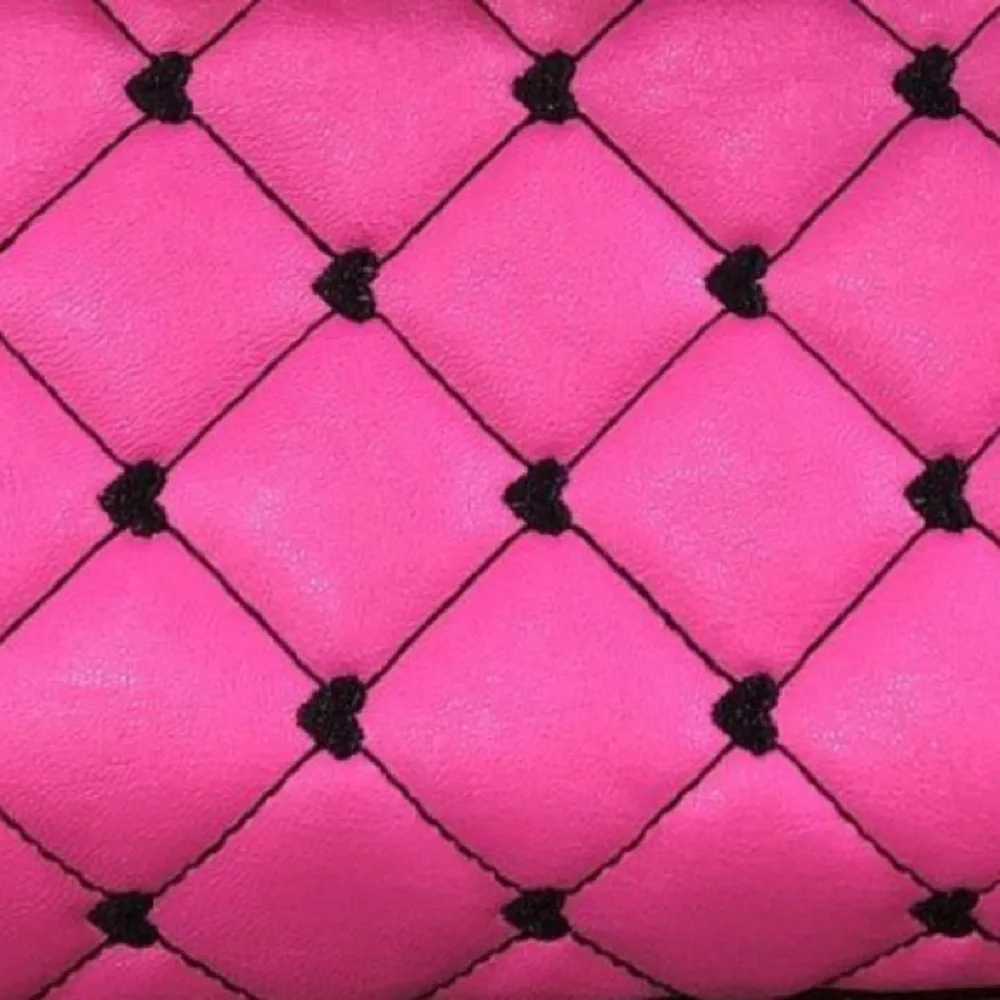 NWOT Betsey Johnson Fuchsia Quilted Backpack w/Heart Charm and Panda